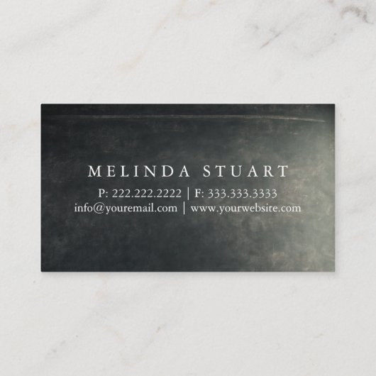 Barber Modernes Minimalistisches Blackboard Berufl Visitenkarte (Rückseite)