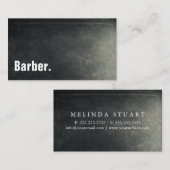 Barber Modernes Minimalistisches Blackboard Berufl Visitenkarte (Vorne/Hinten)