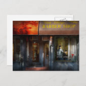 Barber - NY - West Village Barber Shop Postkarte (Vorne/Hinten)