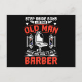 Barber Old Man Postkarte (Vorderseite)