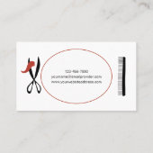 Barber or Hairdresser Business Card Visitenkarte (Rückseite)