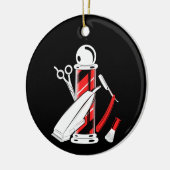 Barber Ornament Barber Pole Weihnachtsdekoration (Links)