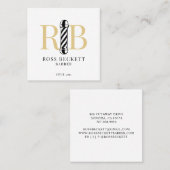 Barber Pole Barber Hair Stylist Quadratische Visitenkarte (Vorne/Hinten)