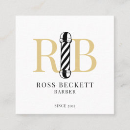 Barber Pole Barber Hair Stylist Quadratische Visitenkarte
