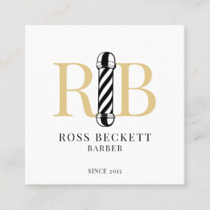 Barber Pole Barber Hair Stylist Quadratische Visitenkarte