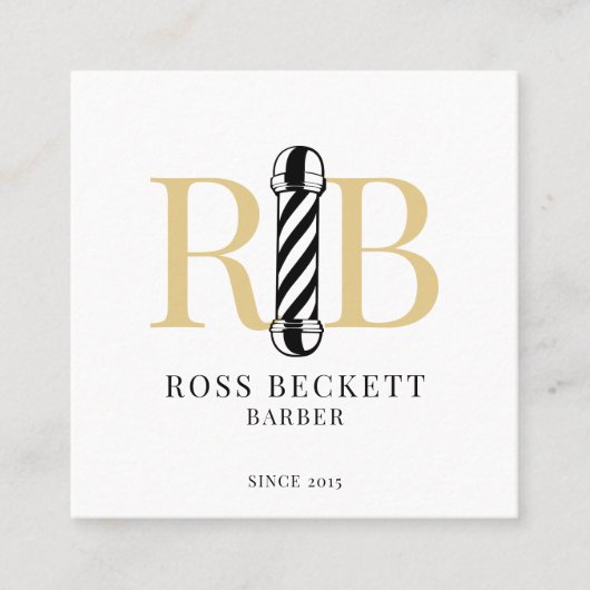 Barber Pole Barber Hair Stylist Quadratische Visitenkarte (Vorderseite)