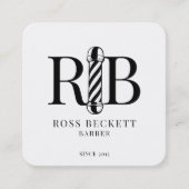 Barber Pole Barber Hair Stylist Square Business C Quadratische Visitenkarte (Vorderseite)