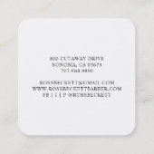 Barber Pole Barber Hair Stylist Square Business C Quadratische Visitenkarte (Rückseite)