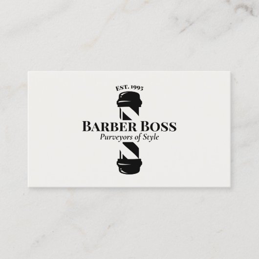 Barber Pole Barbershop Erinnerung Ernennung Visitenkarte (Vorderseite)