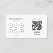 Barber Pole Barbershop Minimal Weiße Loyalität Visitenkarte (Rückseite)