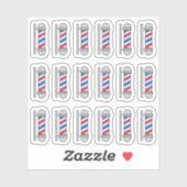 Barber Pole Barbershop Salon Haarbcut Planner Aufkleber (Blatt)