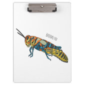 Barber pole grasshopper cartoon illustration  klemmbrett (Vorderseite)