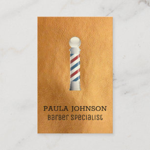 Barber Pole Haarspezialist Visitenkarte