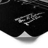 Barber Pole Illustrationen Patent Print Poster (Ecke)