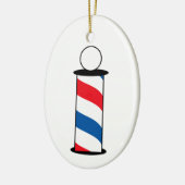 Barber Pole Keramik Ornament (Links)