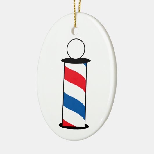 Barber Pole Keramik Ornament (Links)