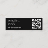 Barber Pole-Logo mit QR-Code Mini Visitenkarte (Rückseite)