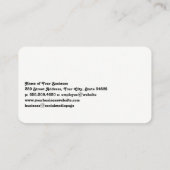 Barber Pole Logo Visitenkarte (Rückseite)