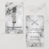 Barber Pole Marble Visitenkarte (Vorne/Hinten)