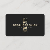 Barber Pole Modernes Barbershop New Orleans Club Visitenkarte (Vorderseite)