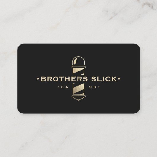 Barber Pole Modernes Barbershop New Orleans Club Visitenkarte (Vorderseite)