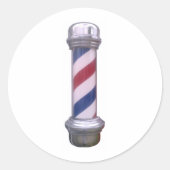 Barber Pole Runder Aufkleber (Vorderseite)