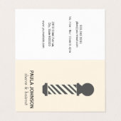 Barber Pole Visitenkarten (Außenseite Aufgefaltet)