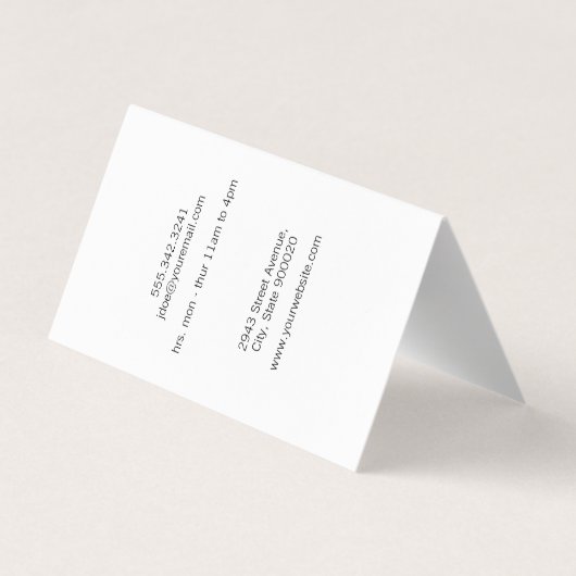 Barber Pole Visitenkarten (Rückseite)