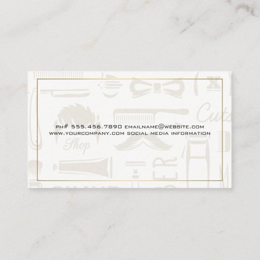 Barber Poles | Einkaufseigentümer Visitenkarte (Rückseite)