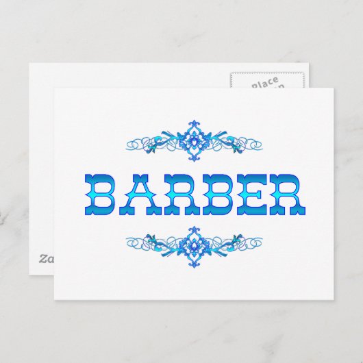 BARBER POSTKARTE (Vorne/Hinten)