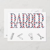 Barber Postkarte (Vorne/Hinten)