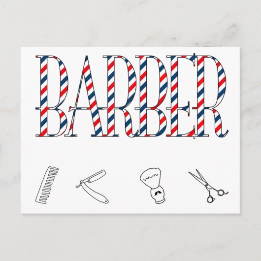 Barber Postkarte (Vorderseite)