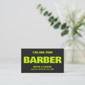Barber QR Empfehlungskarte (Stehend Vorderseite)