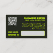 Barber QR Empfehlungskarte (Rückseite)