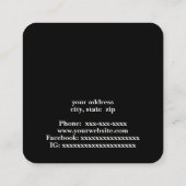 Barber Quadratische Visitenkarte (Rückseite)