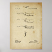 Barber Razor Antique Patent Poster Old LooK (Vorne)