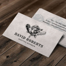 Barber Razor & Rose Logo Barbershop Friseur Stylis