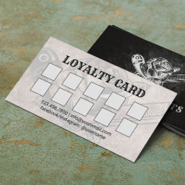 Barber Razor & Rose Logo Barbershop Haar Dunkel Treuekarte