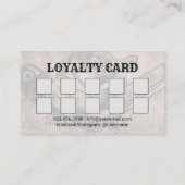 Barber Razor & Rose Logo Barbershop Haar Dunkel Treuekarte (Rückseite)