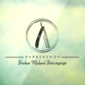 Barber Razor Simple Cut Fensteraufkleber (Blatt 3)