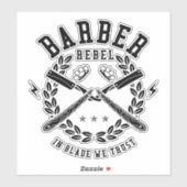 Barber-Rebellen in Blade - wir vertrauen Aufkleber (Blatt)