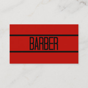 Barber Red Business Card Visitenkarte
