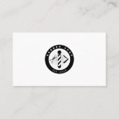 Barber round logo barbershop  visitenkarte (Vorderseite)