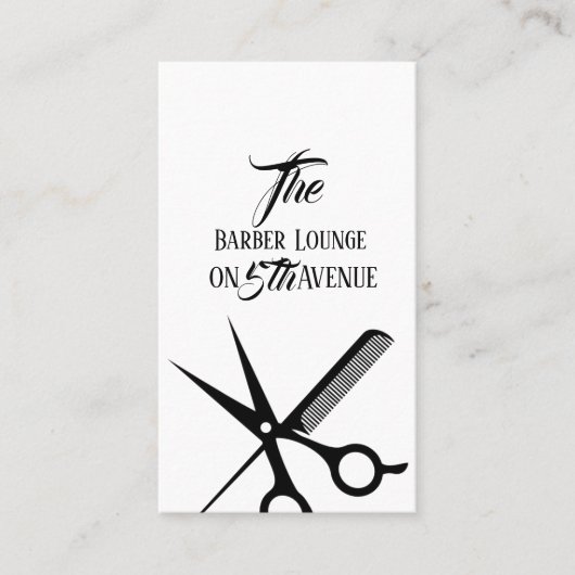 Barber Salon Business Card Visitenkarte (Vorderseite)