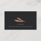 Barber Scalpel Business Card Visitenkarte (Vorderseite)
