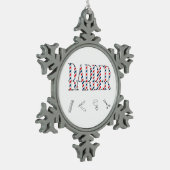 Barber Schneeflocken Zinn-Ornament (Links)