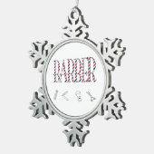 Barber Schneeflocken Zinn-Ornament (Rechts)