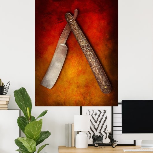 Barber - Shabend - Behalt einer steifen Oberlippe Poster (Heimbüro)