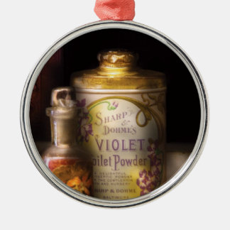Barber - Sharp & Dohme's Violett-Toilettenpulver Ornament Aus Metall