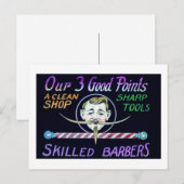 Barber Shop Barbers Werbung für Ihr Unternehmen Postkarte (Vorne/Hinten)